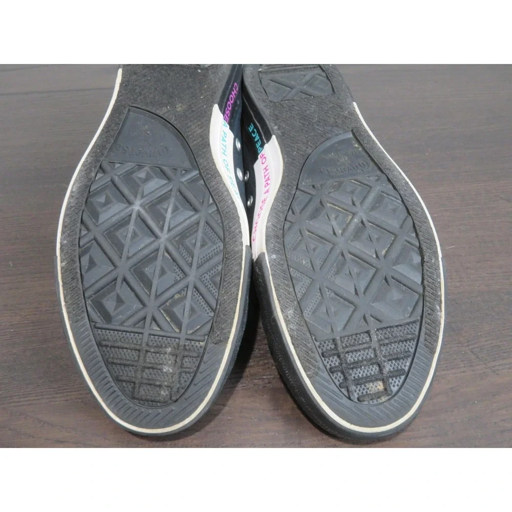 Converse Chuck Taylor All Star Mens Size 9 Shoes Black Seek Peace 166535F Hi Top - Picture 9 of 12